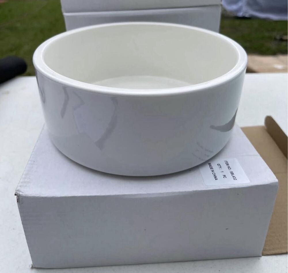 4 - Ceramic Sublimation Dog Pet Bowl Small 6โx2โ